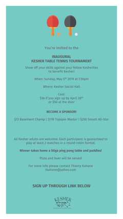 Banner Image for Table Tennis Tournament